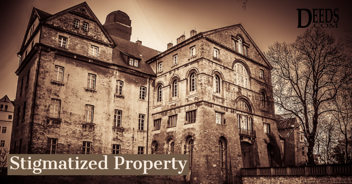 Information about stigmatized property from Deeds.com