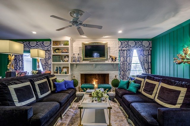 Image of the inside of a house, the room and décor is very dated. Captioned: Selling a probate Property