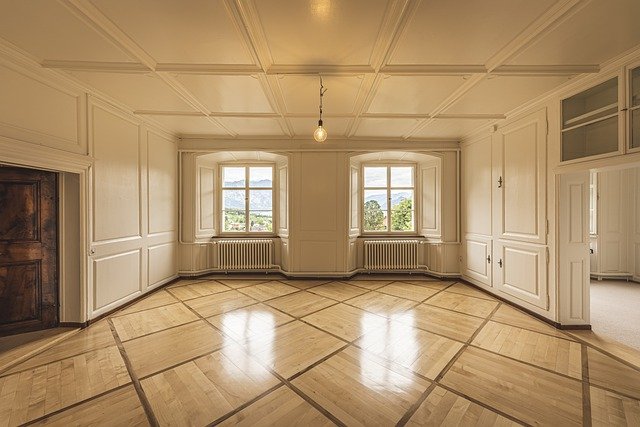 Image of the inside of an empty, older house being prepared for a probate sale