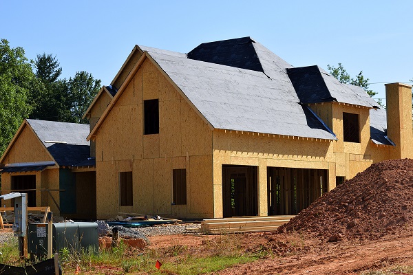 Image of the outside of a house under construction.