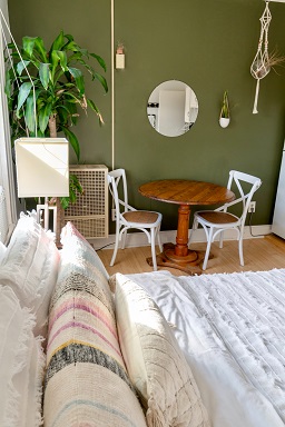 Inside an AirBnb unit, nicely furnished