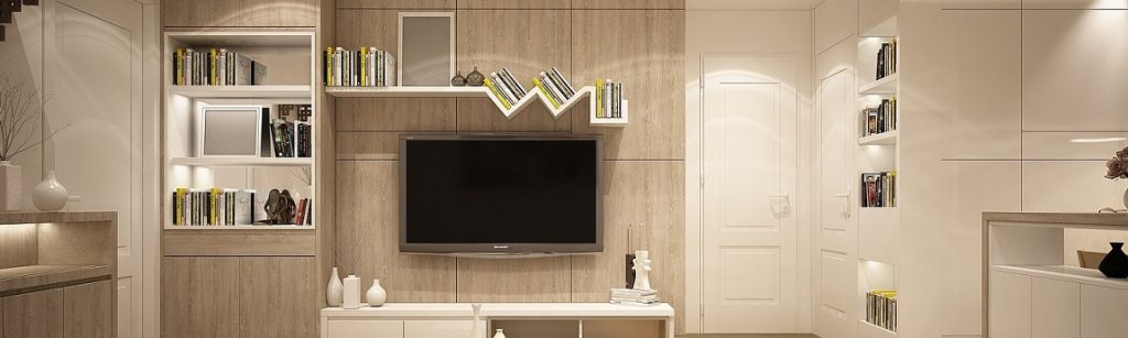 Inside of a modern looking living room in a nice house