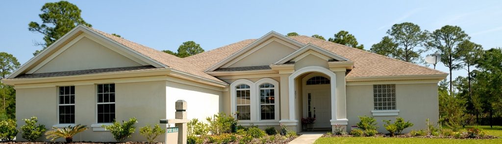 Image of the outside of an unfinished house.