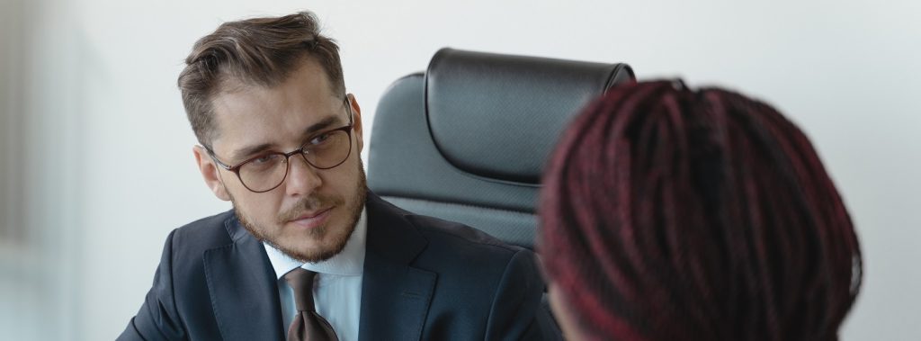 People discussing real estate after a death in the family.