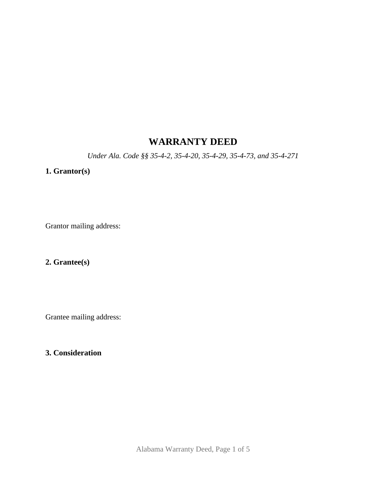 Elmore County Warranty Deed Form