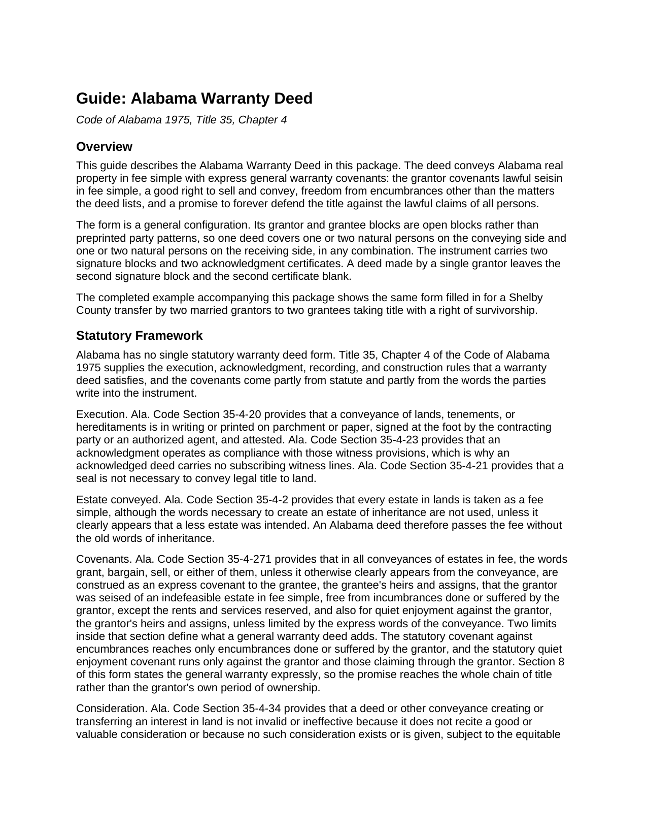 Elmore County Warranty Deed Guide
