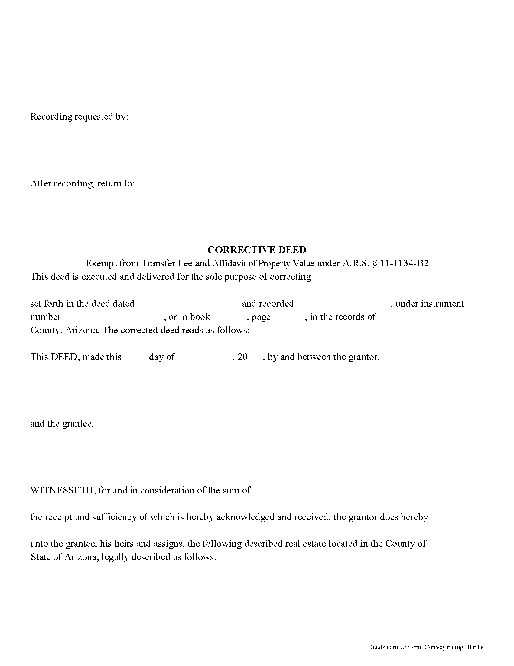 Santa Cruz County Correction Deed Form