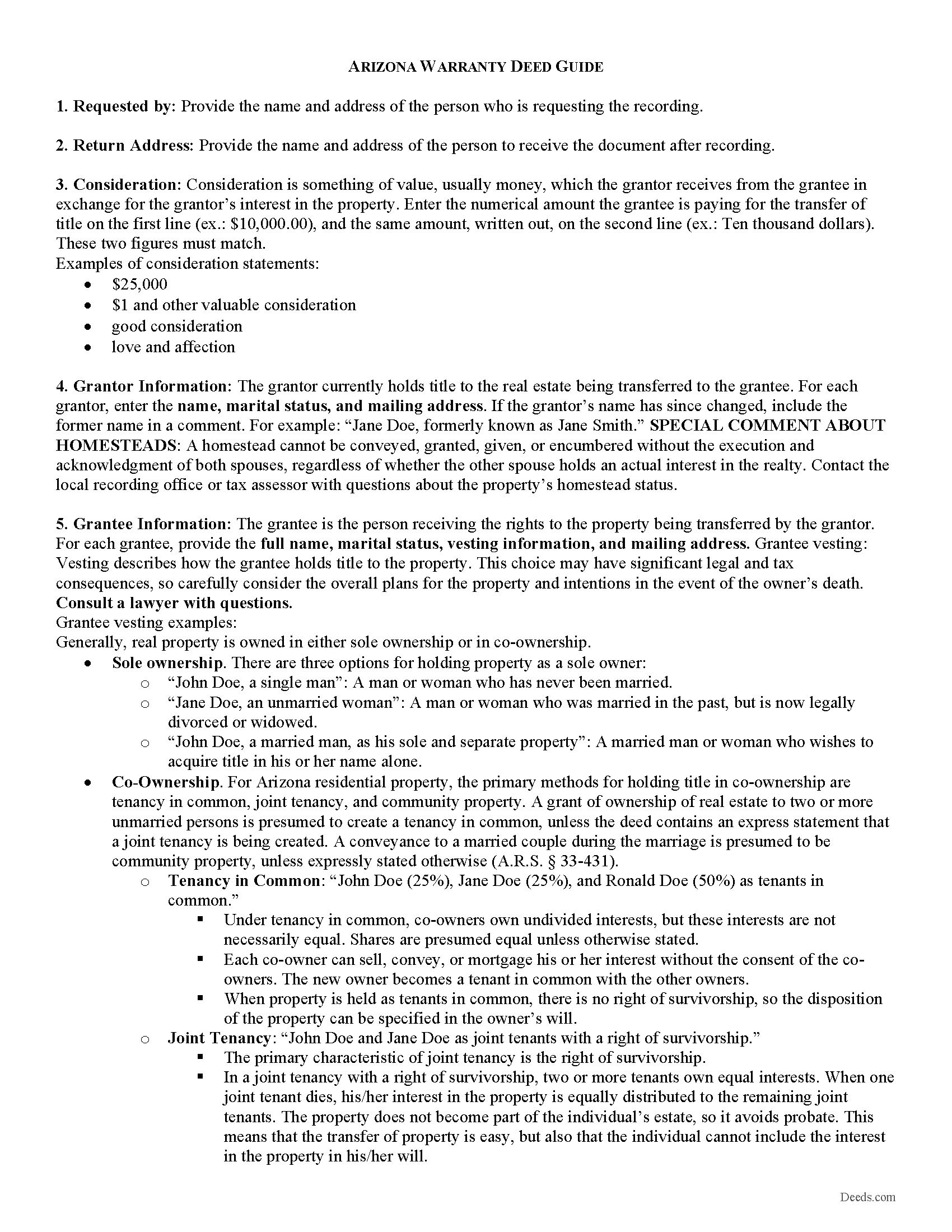 Yavapai County Warranty Deed Guide
