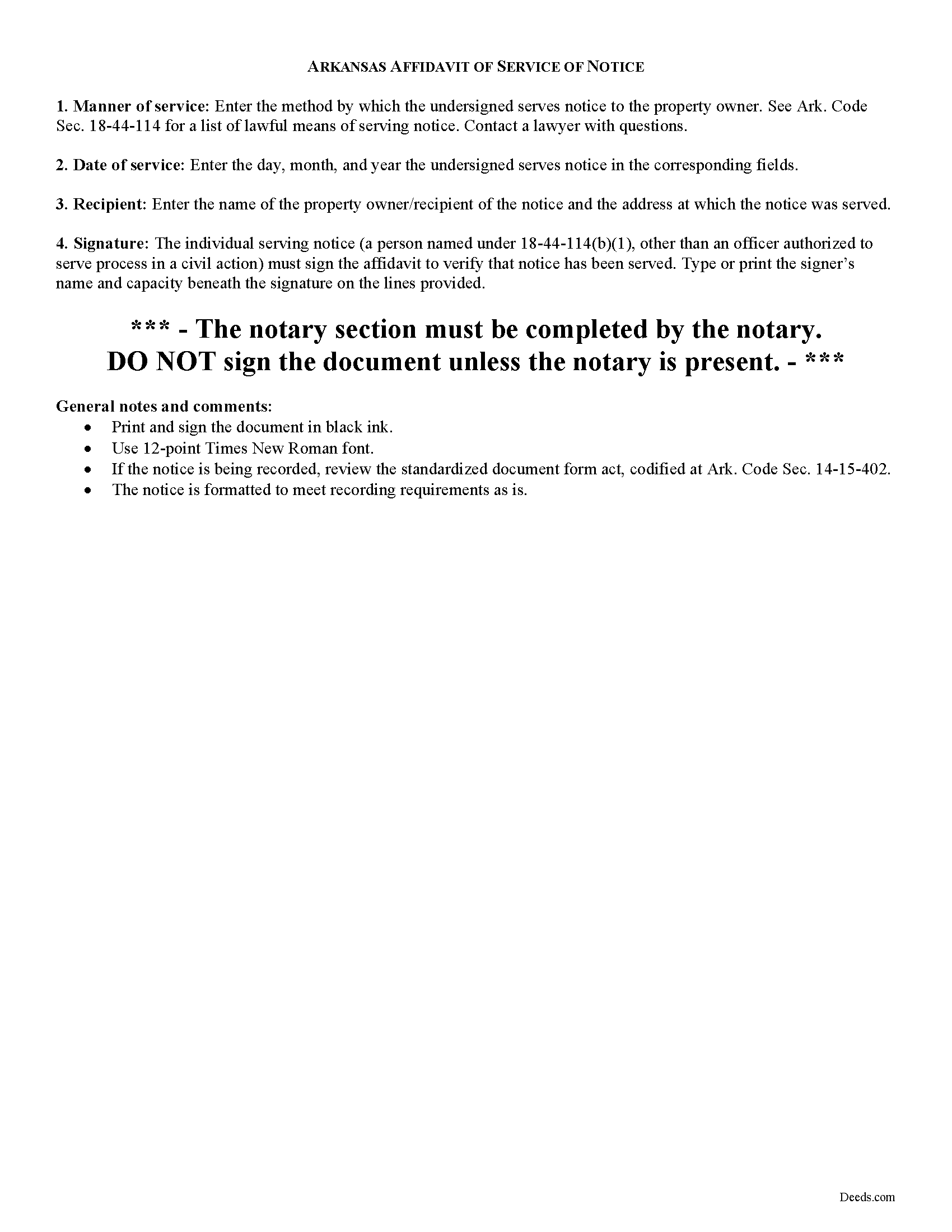 Nevada County Affidavit of Service Guide