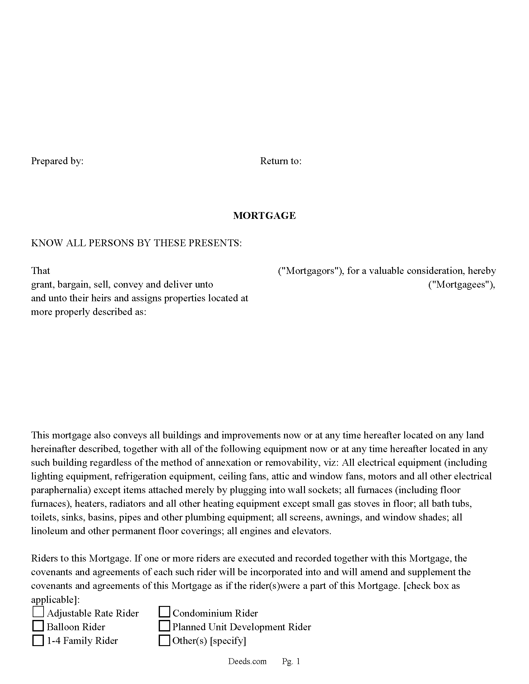 Arkansas Mortgage Secured by Promissory Note Image