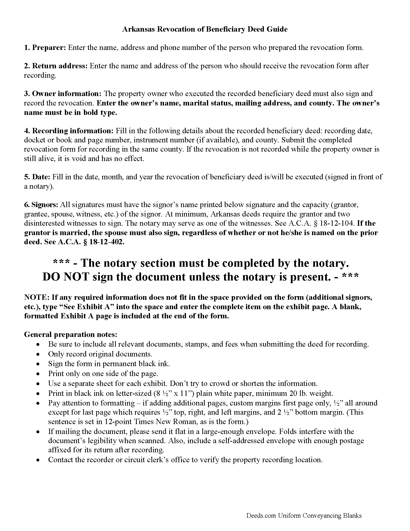 Baxter County Beneficiary Deed Revocation Guide