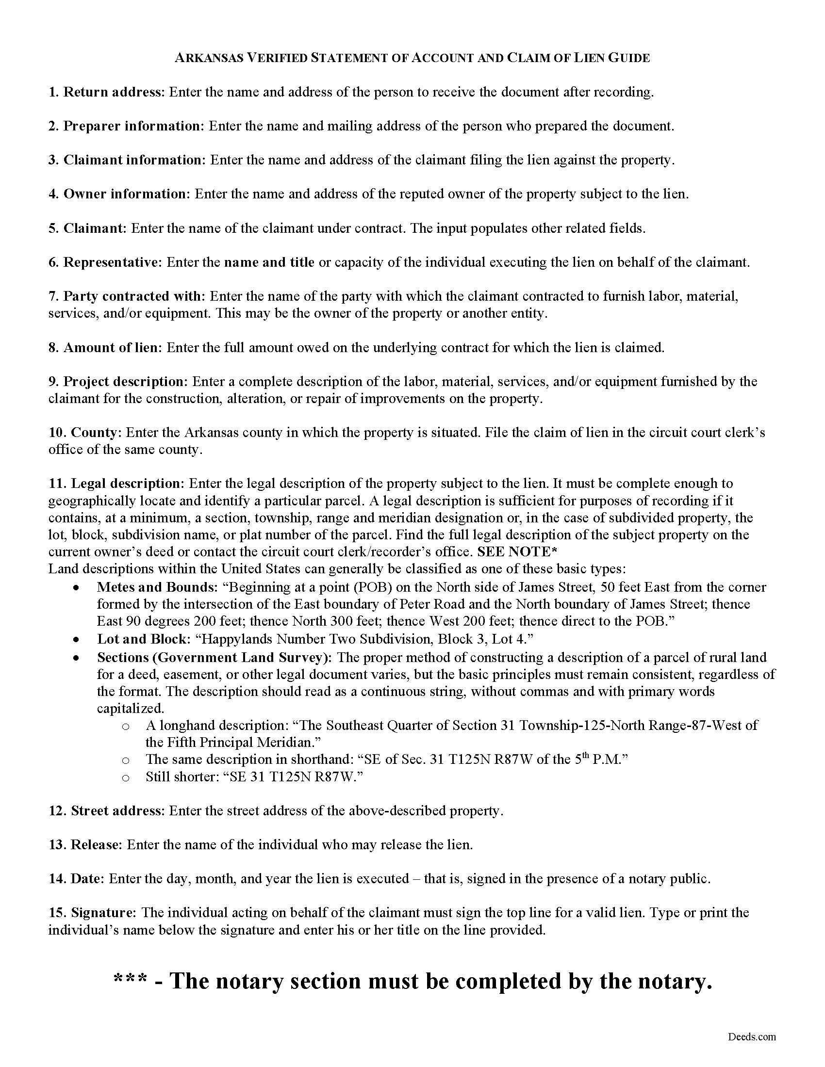 Benton County Claim of Mechanics Lien Guide