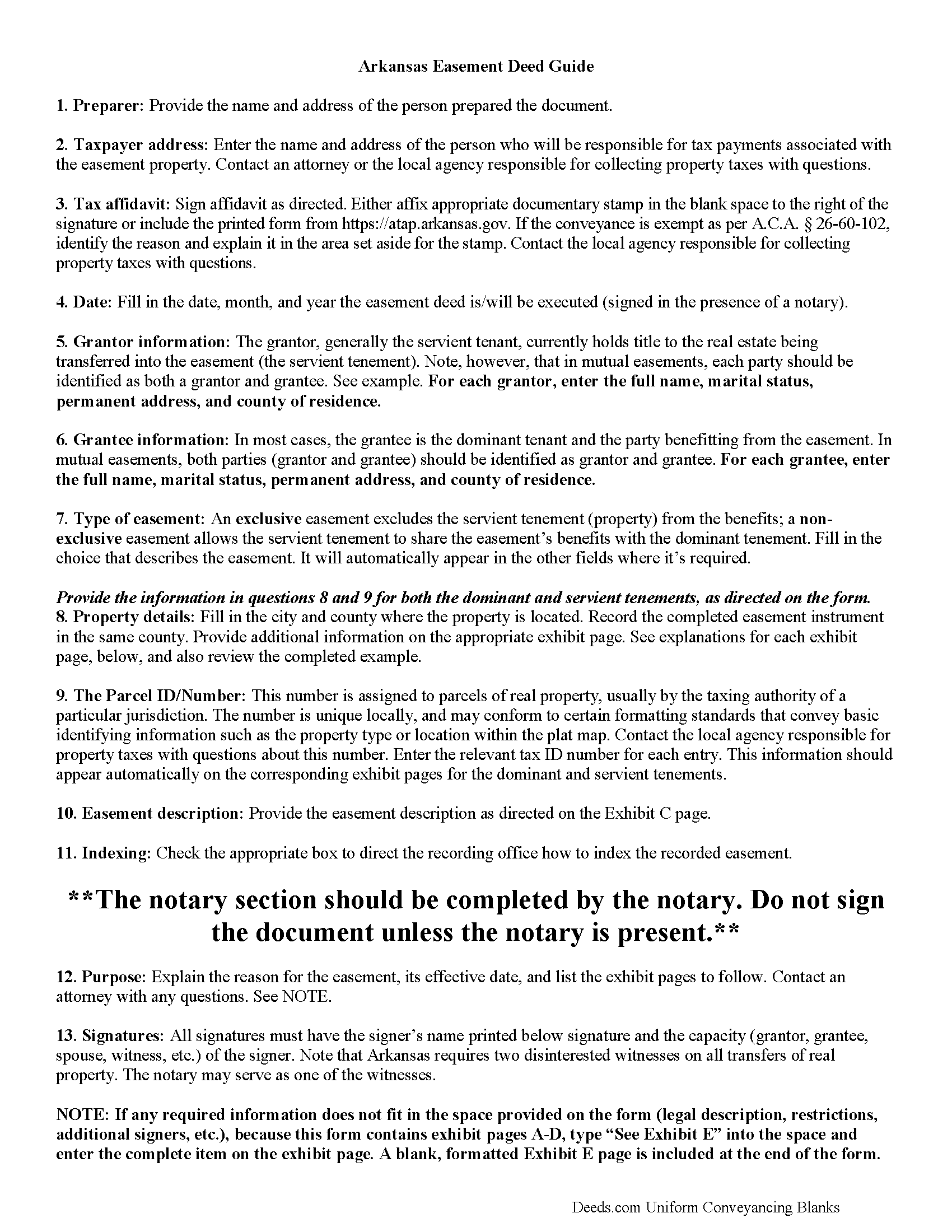 Nevada County Easement Deed Guide