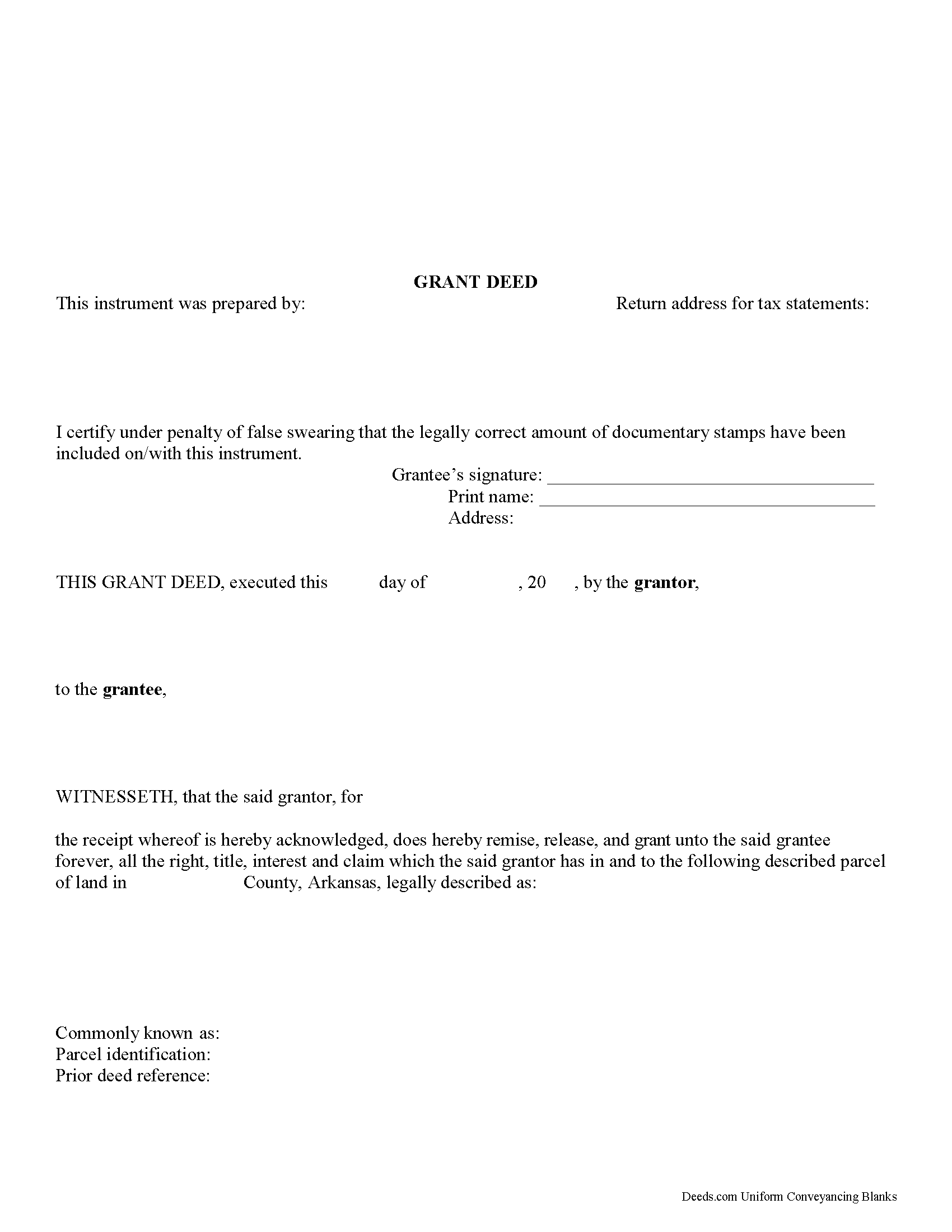 Grant Deed Form