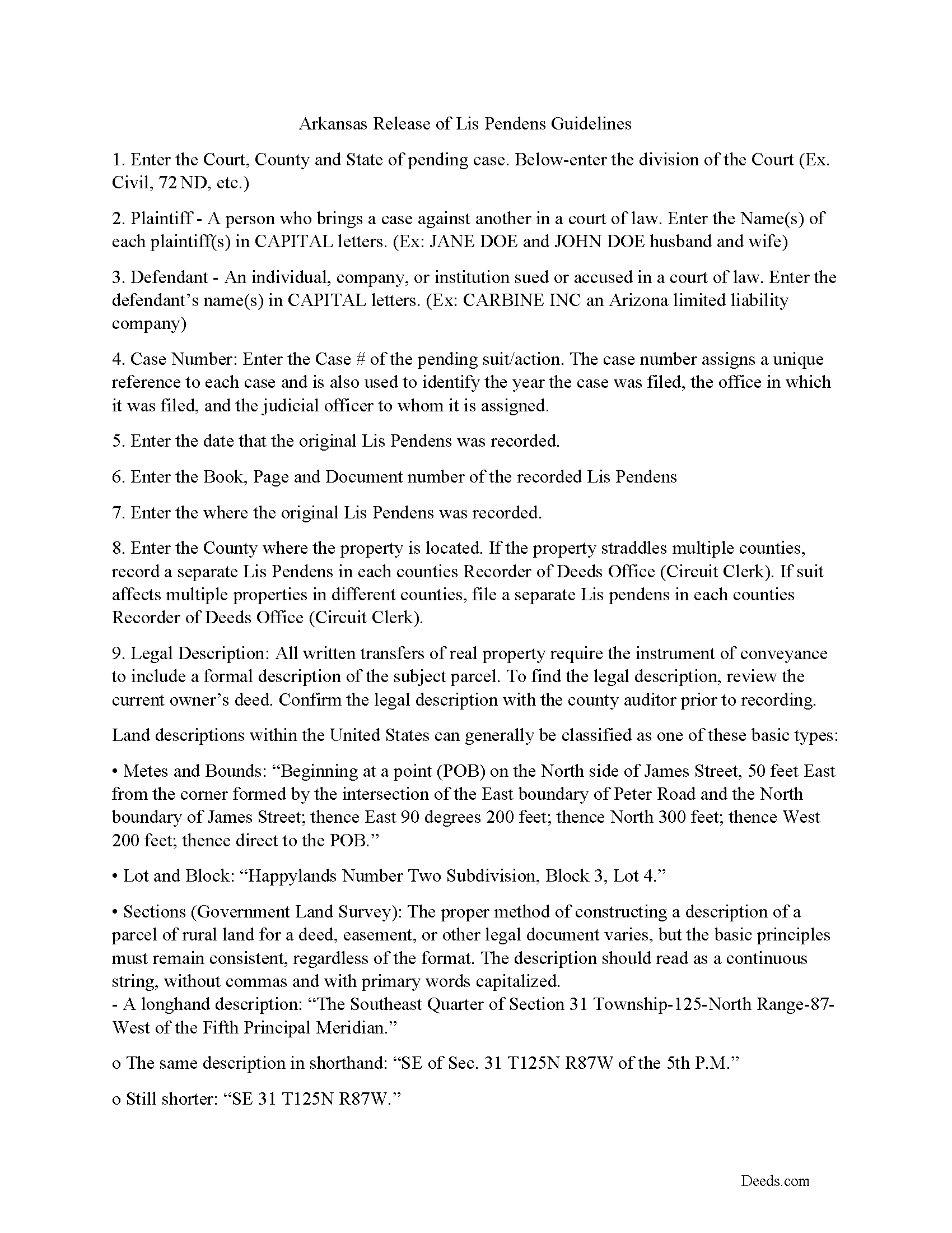 Lafayette County Lis Pendens Release Guide