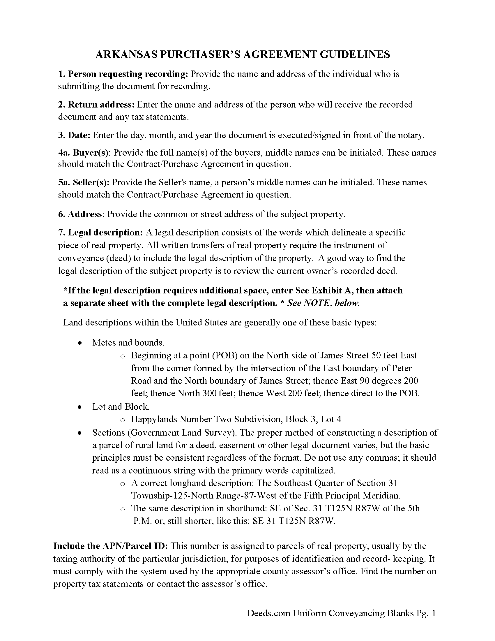 Nevada County Purchaser's Agreement (with installment payments) Guide