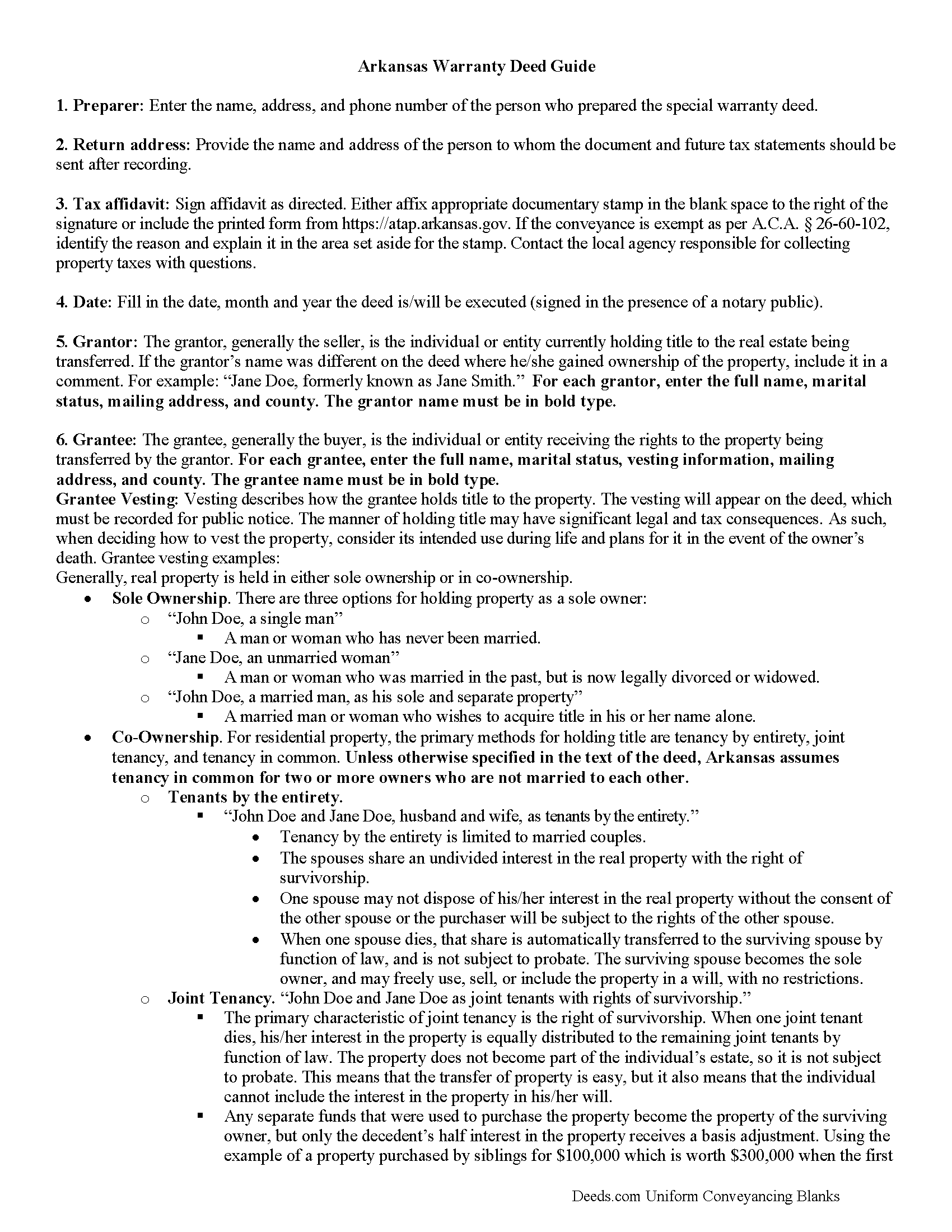 Benton County Warranty Deed Guide