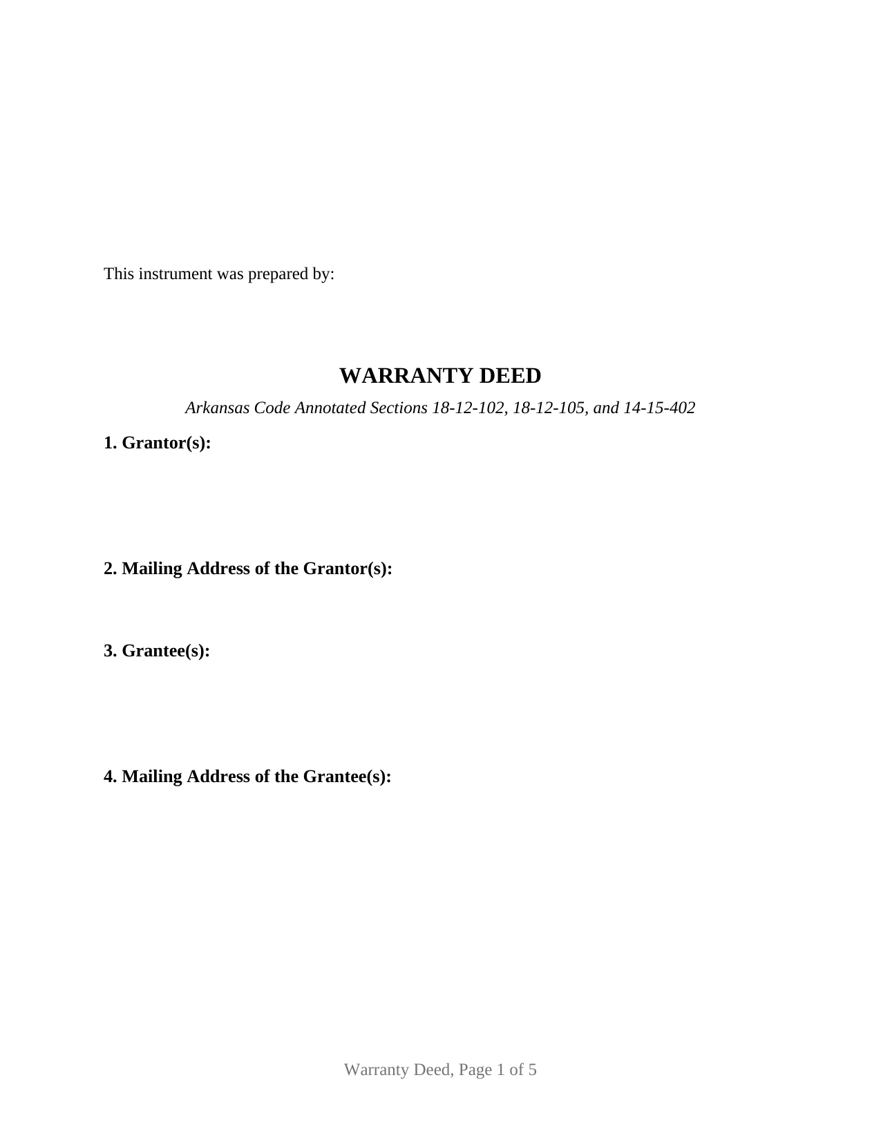 Newton County Warranty Deed Form
