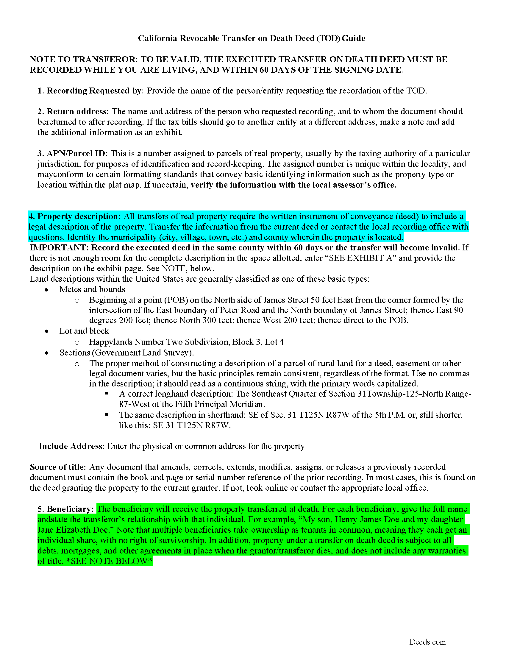 Merced County Transfer on Death Deed Guide