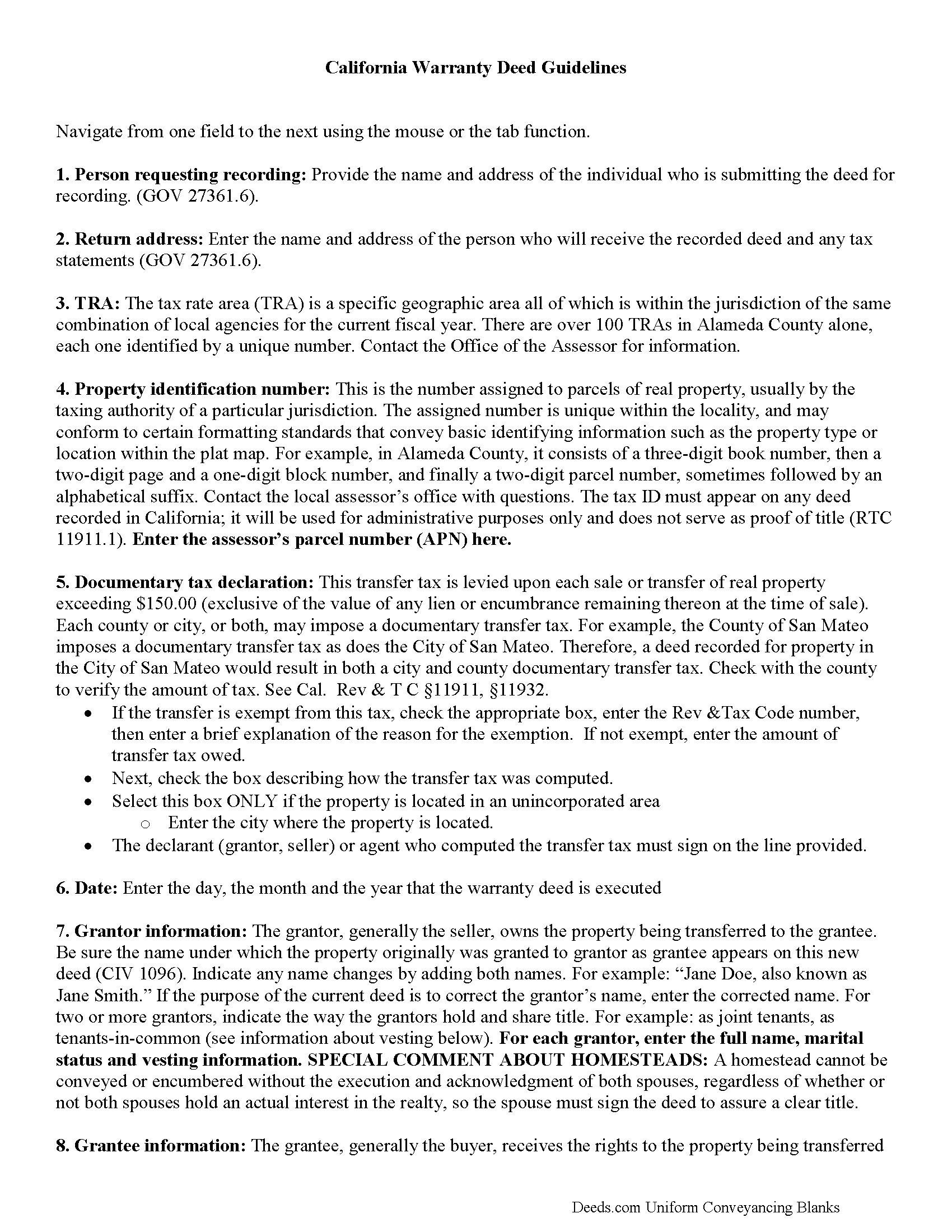 Trinity County Warranty Deed Guide