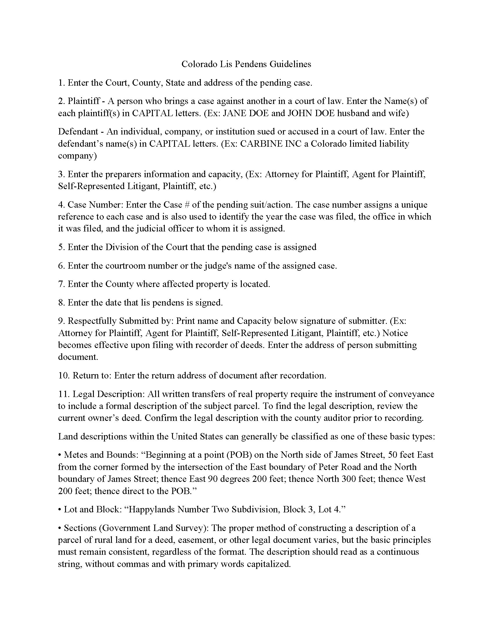 Larimer County Lis Pendens Guide