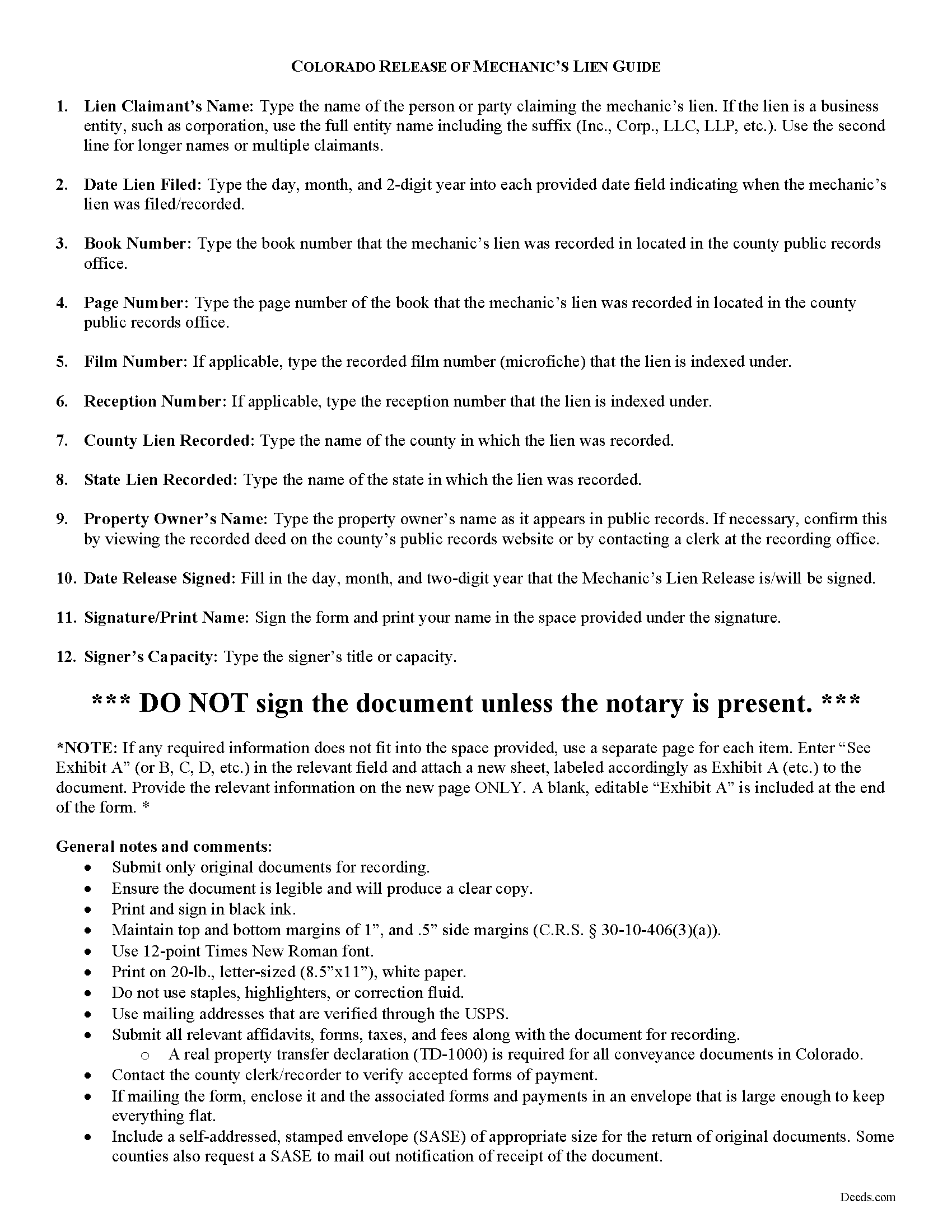 Sedgwick County Mechanics Lien Release Guide