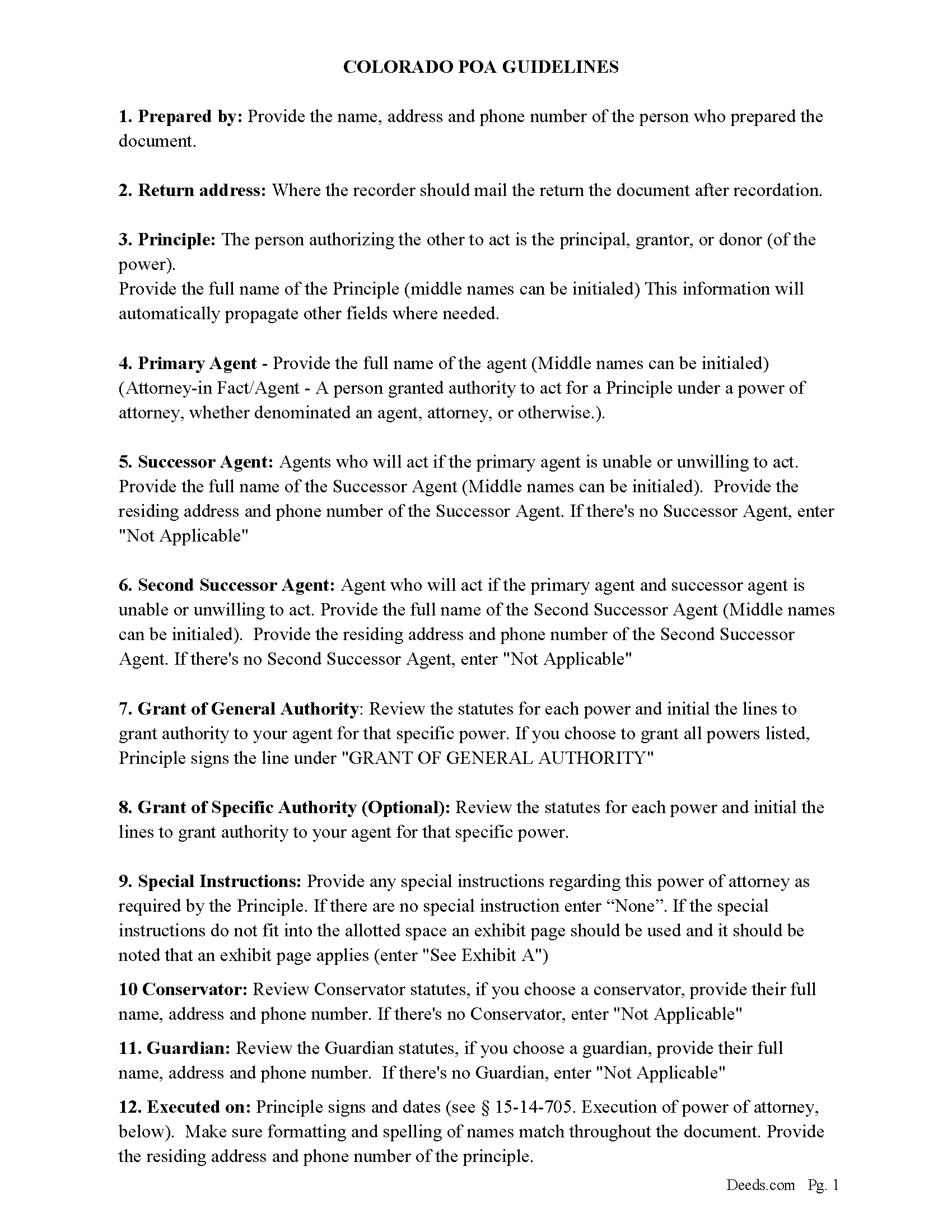 Sedgwick County Power of Attorney Guidelines