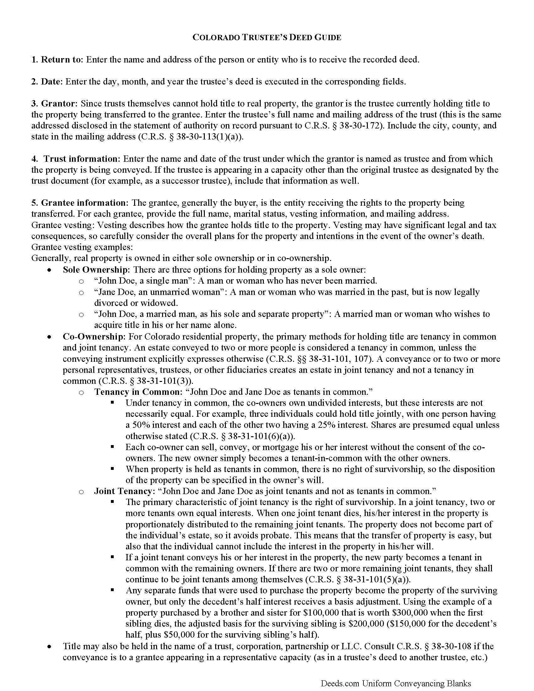 Larimer County Trustee Deed Guide