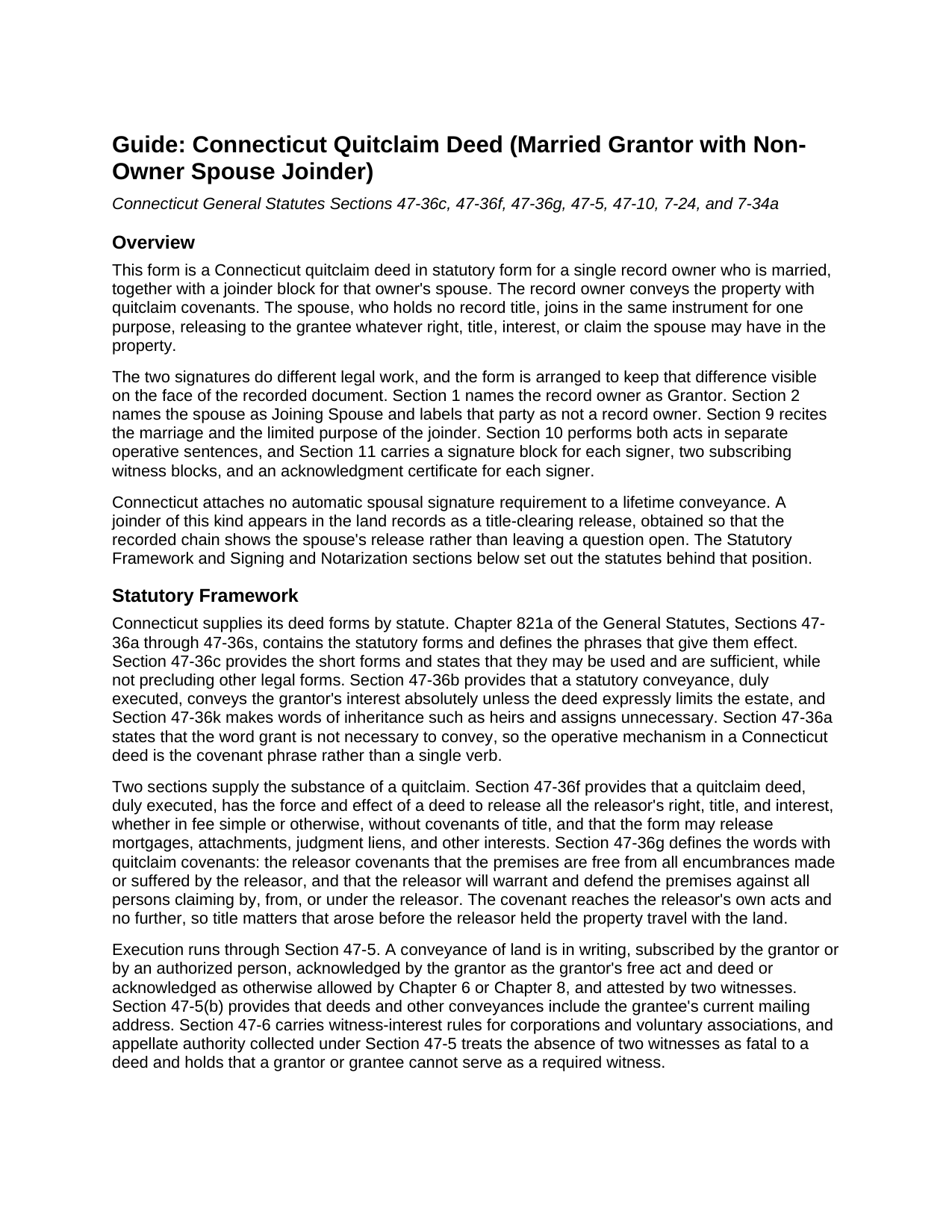 Middlesex County Quitclaim Deed (Married Grantor with Non-Owner Spouse Joinder) Guide