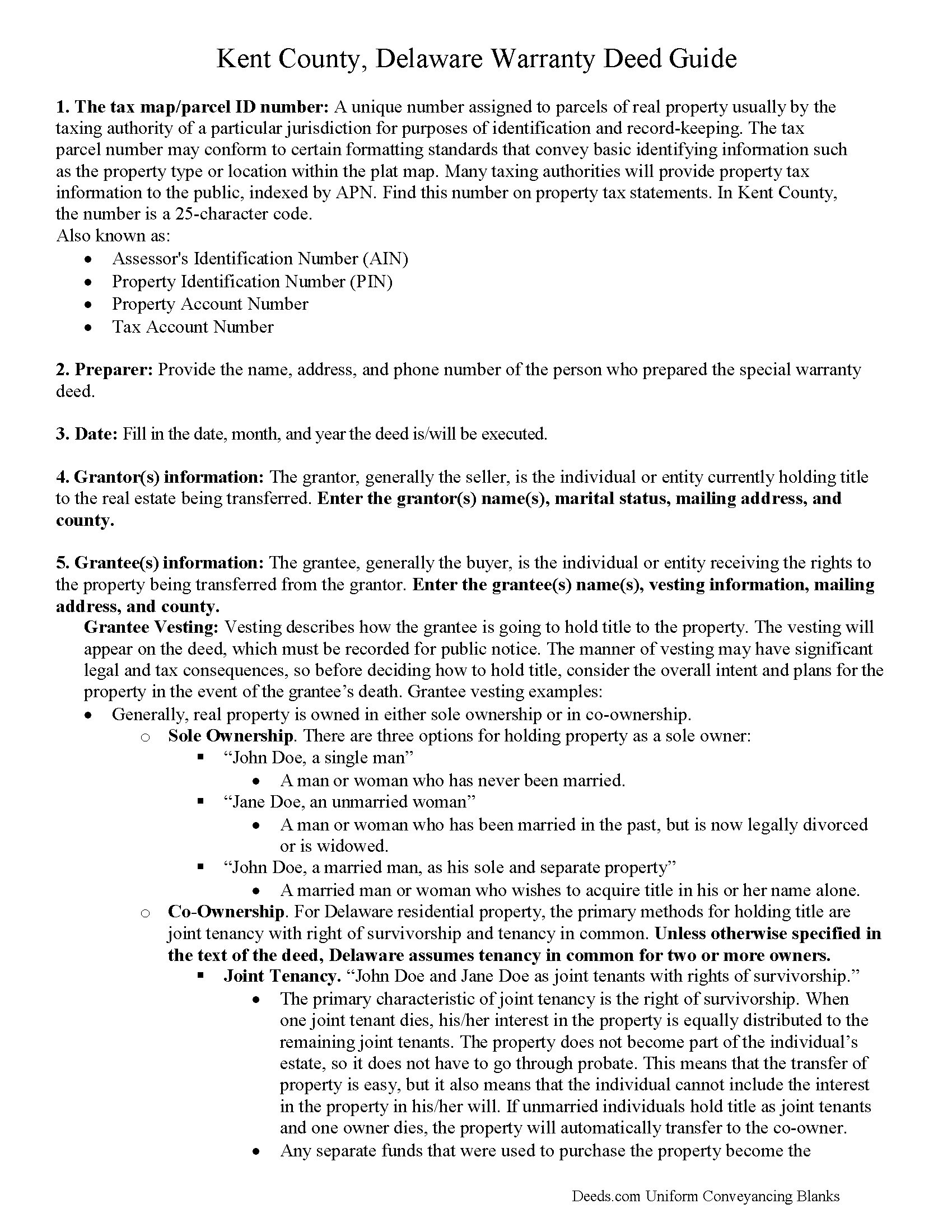 Kent County Warranty Deed Guide