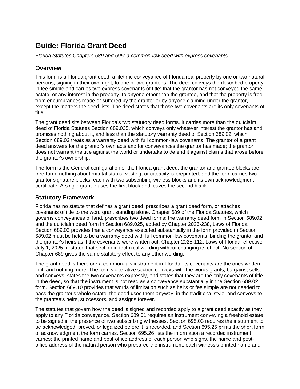 Taylor County Grant Deed Guide