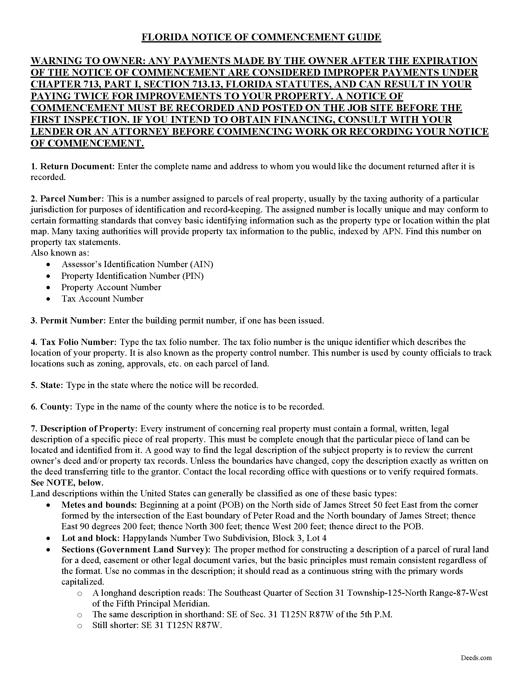 Orange County Notice of Commencement Guide
