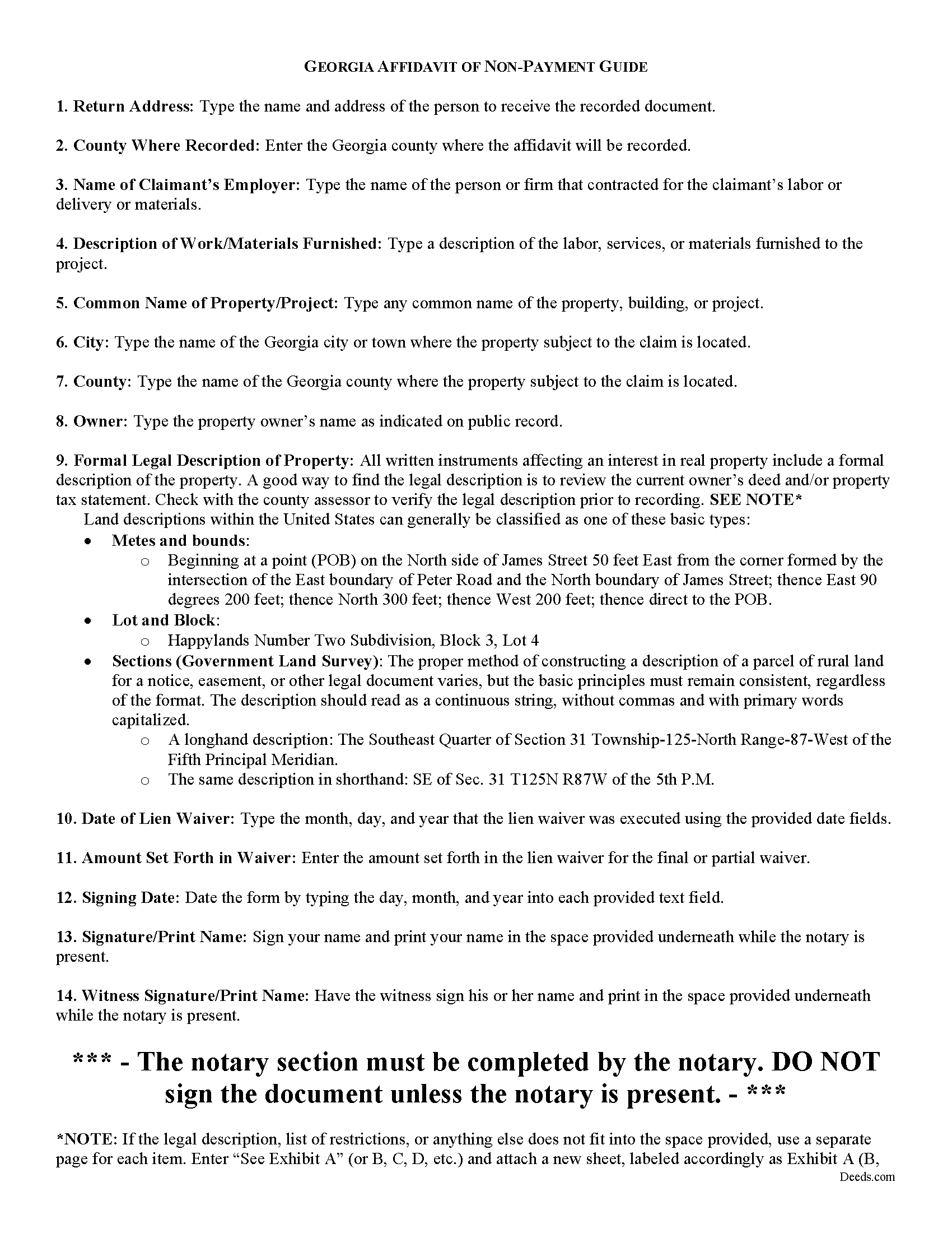 Johnson County Affidavit of Non Payment Guide