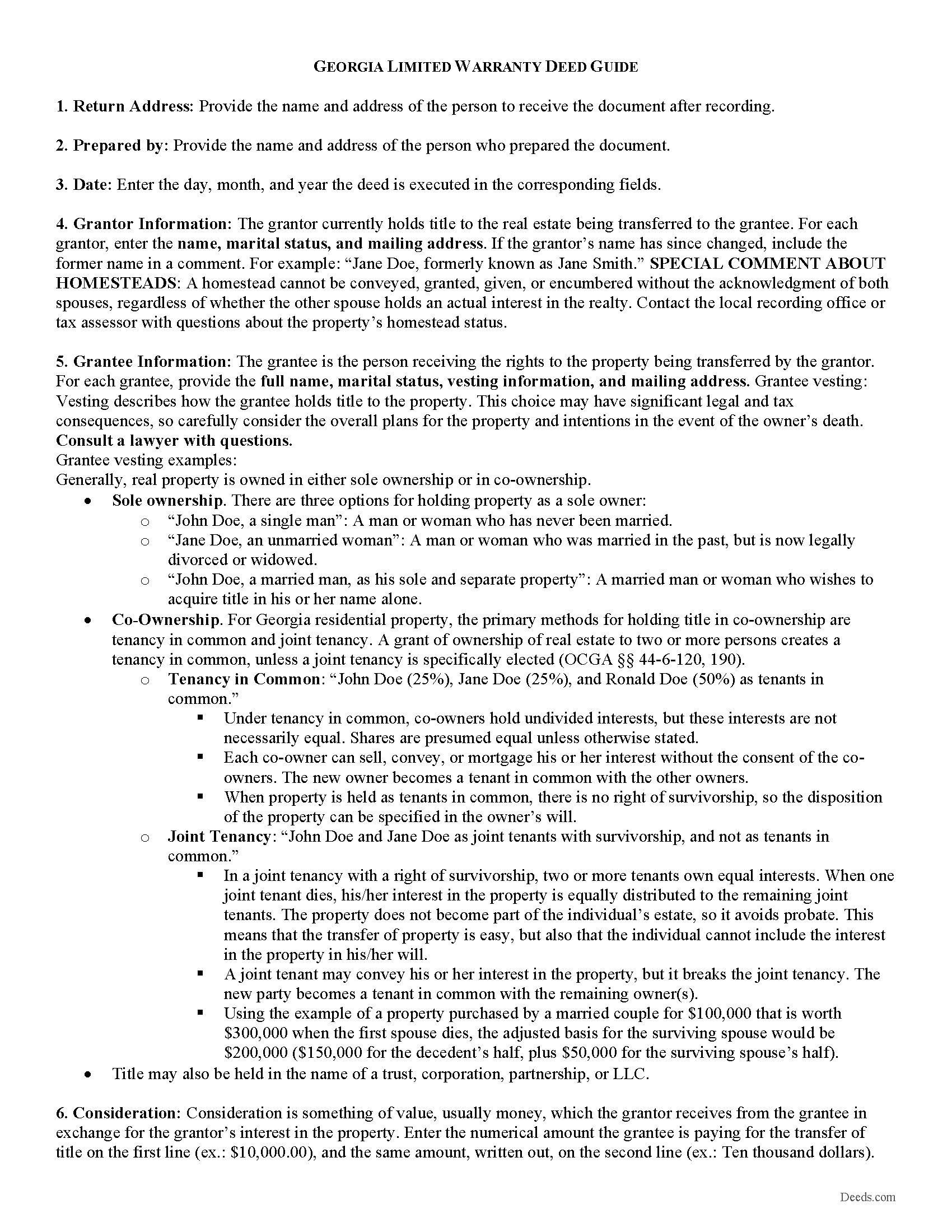 Gilmer County Special Warranty Deed Guide
