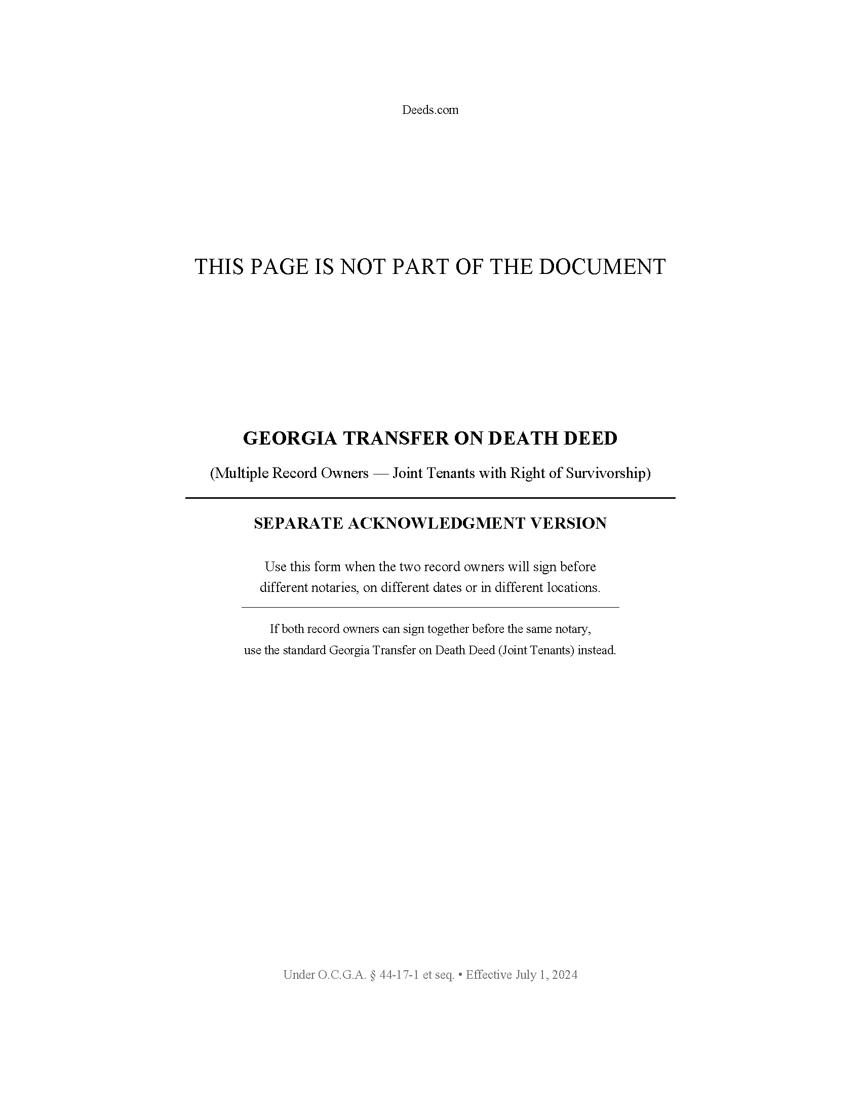 Worth County Form - Separate Acknowledgment Version 