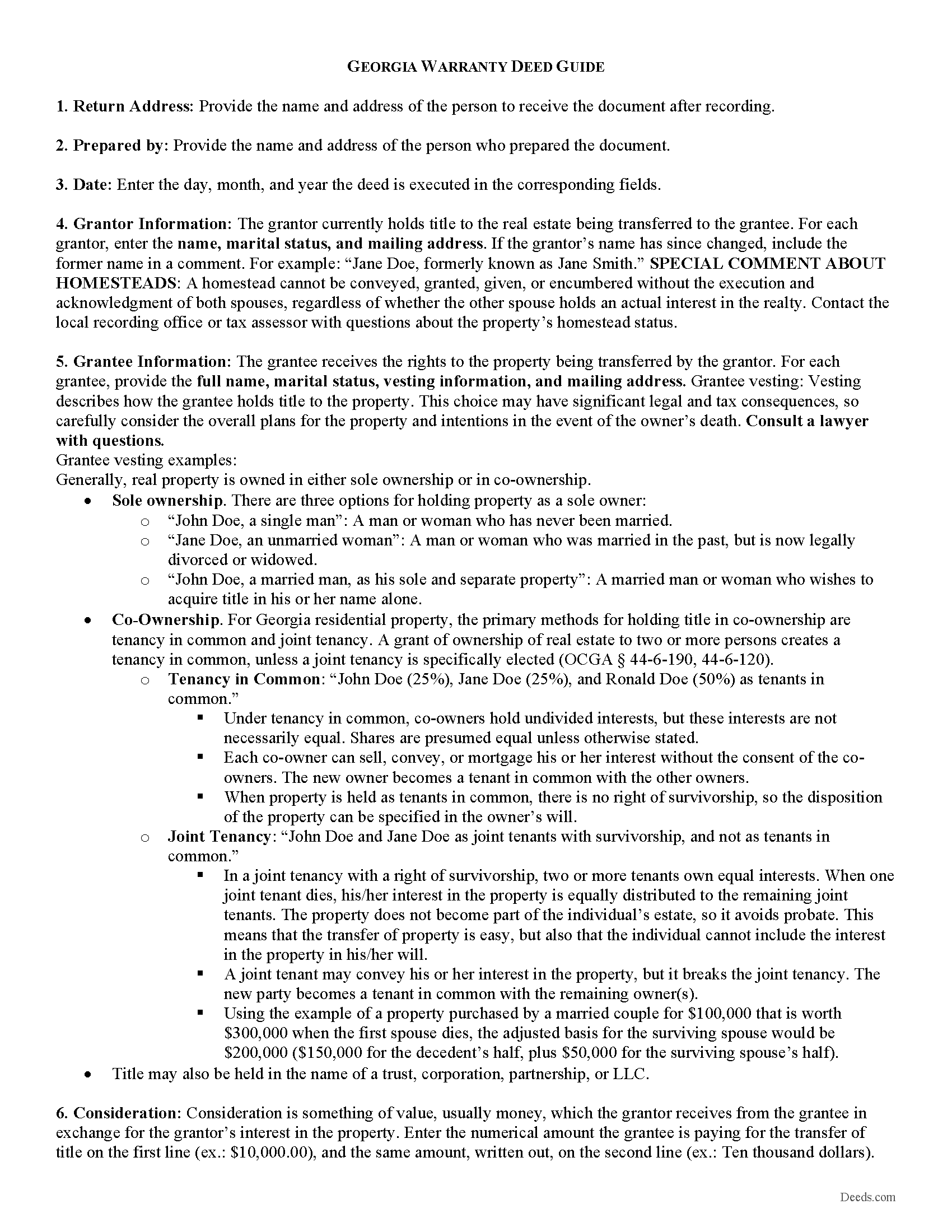Candler County Warranty Deed Guide