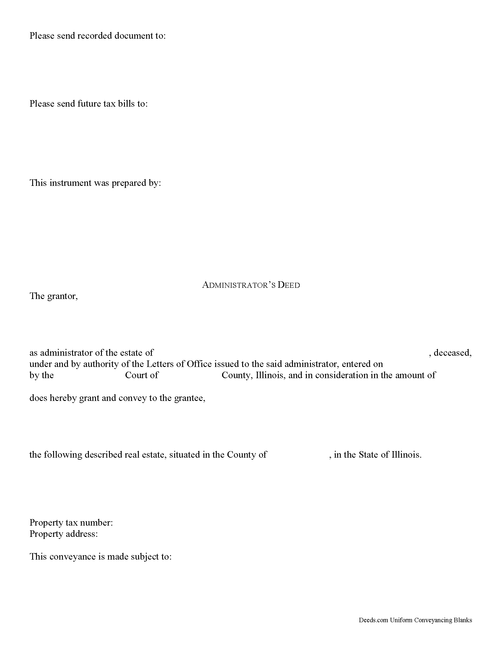 Wabash County Administrator Deed Form