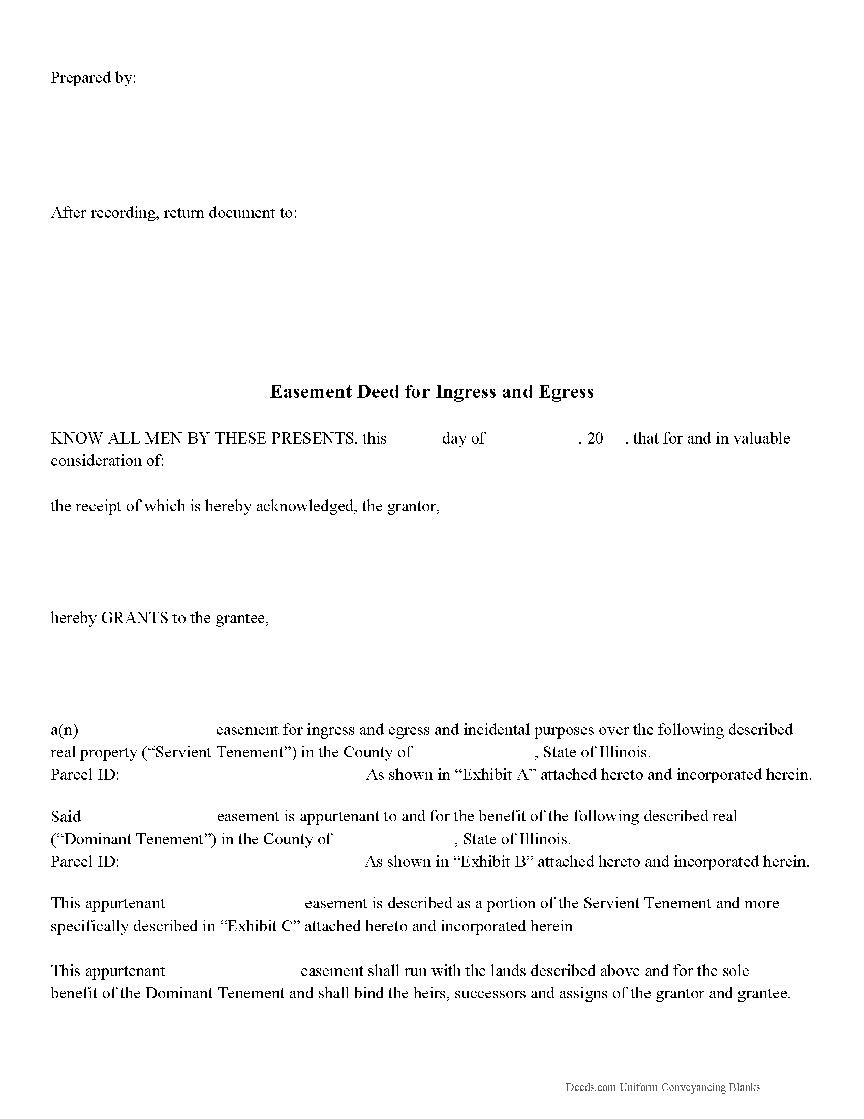 Menard County Easement Deed Form