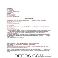 Cook County Completed Example of the Quit Claim Deed Document