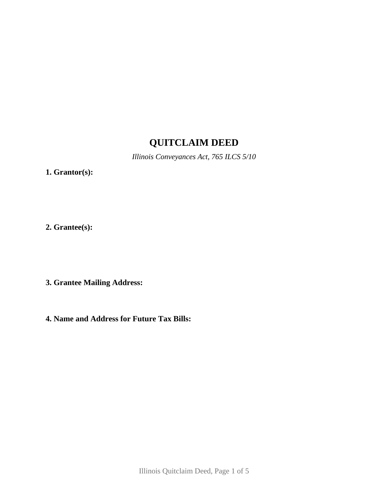 Henry County Quitclaim Deed Form