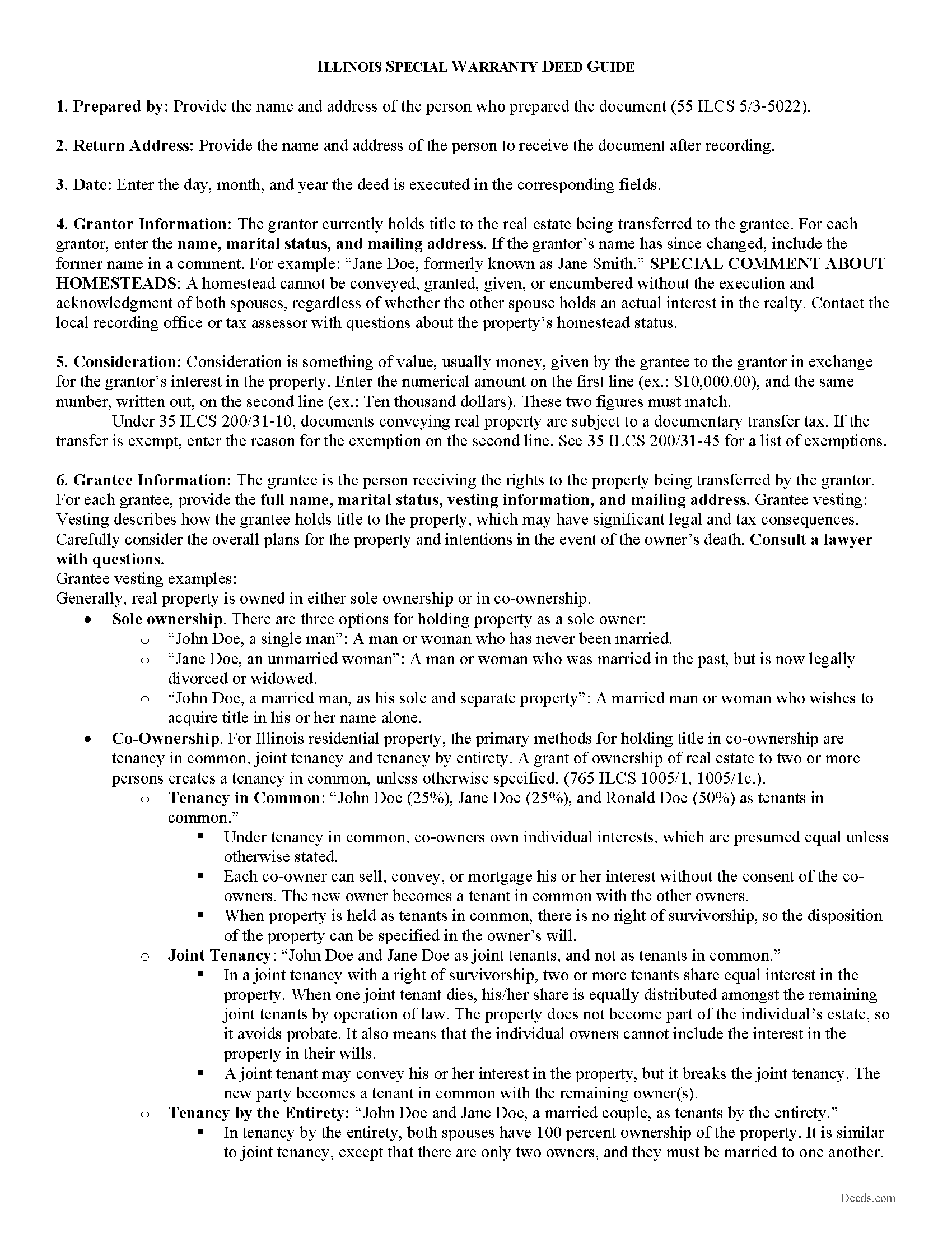 Calhoun County Special Warranty Deed Guide