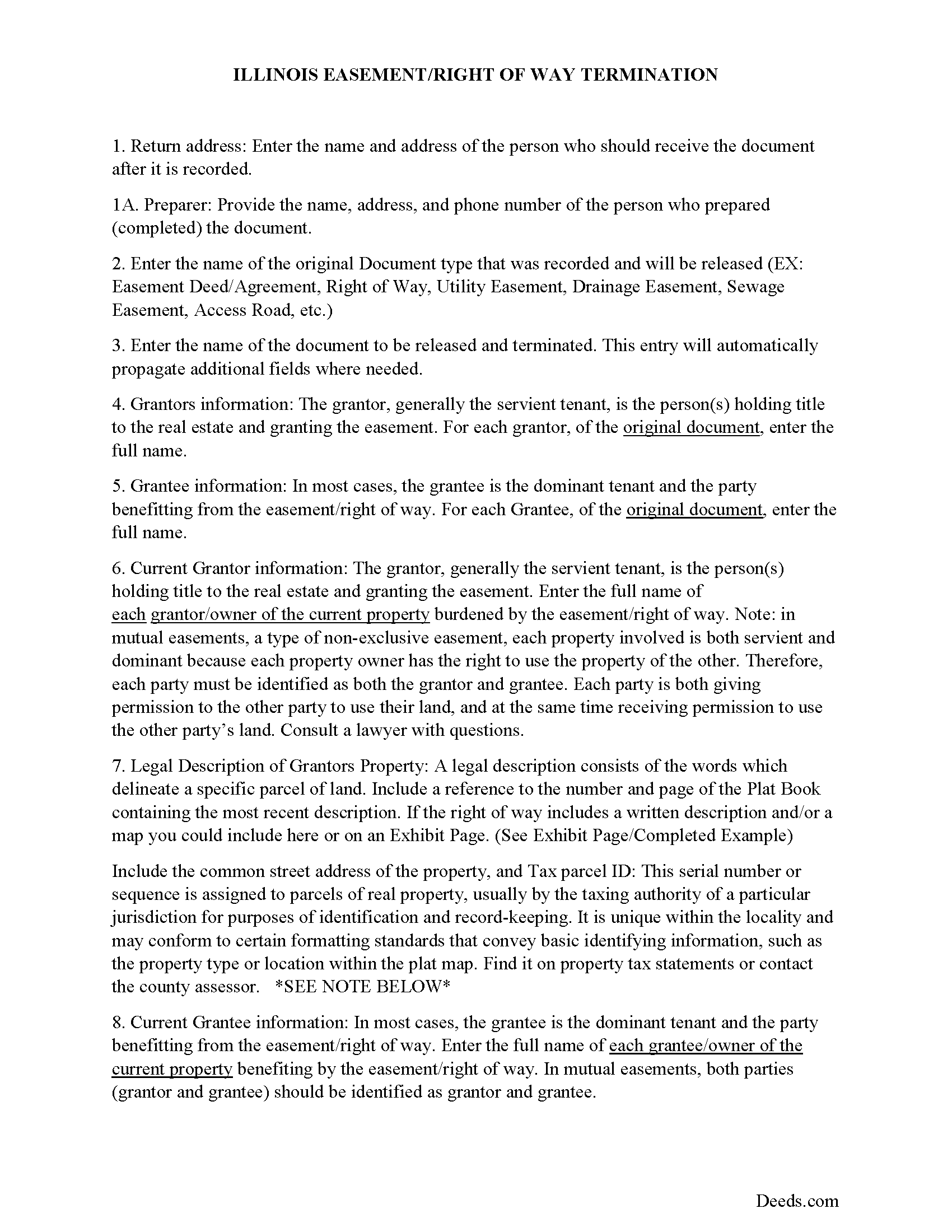 Calhoun County Guidelines for Release of Easement / Access