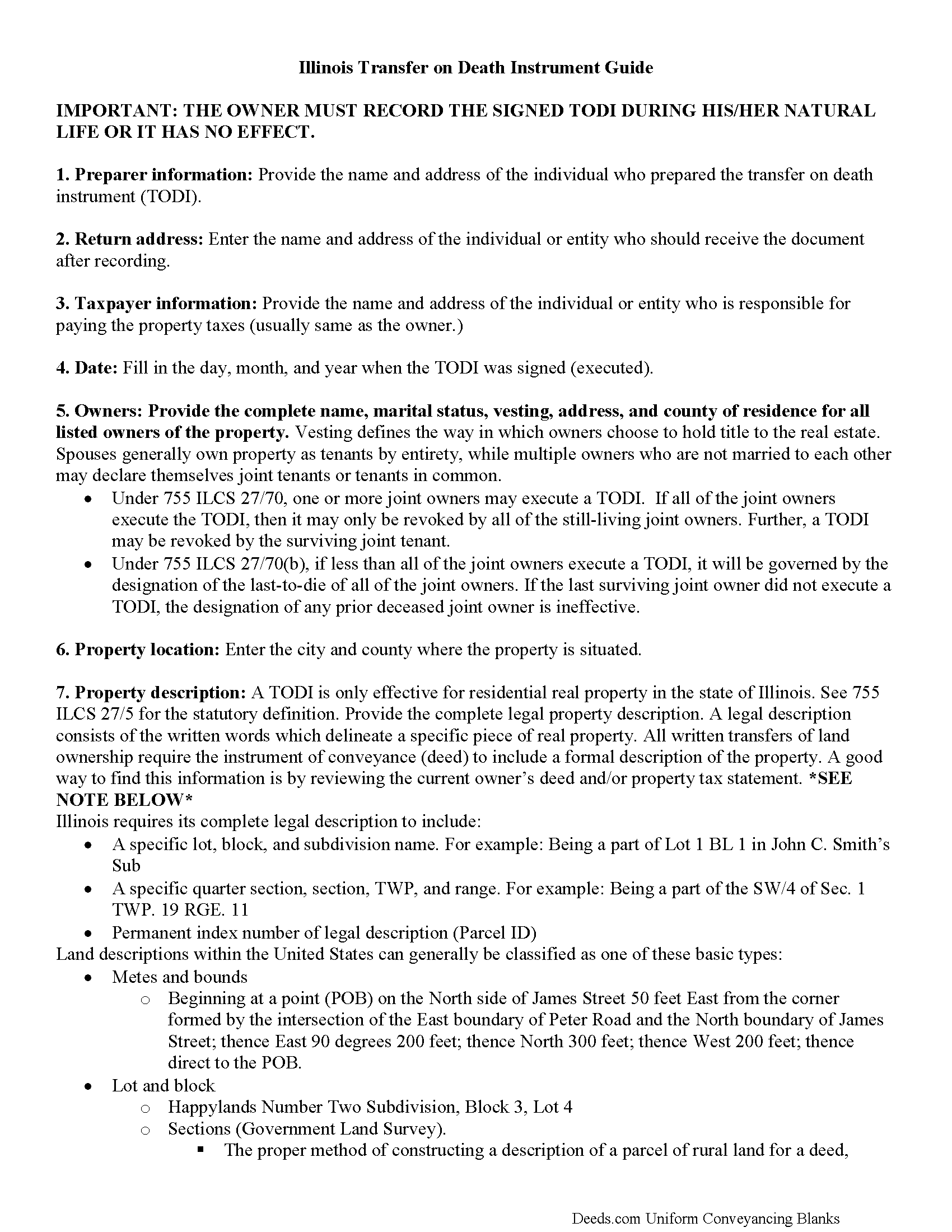 Wabash County Transfer on Death Instrument Guide