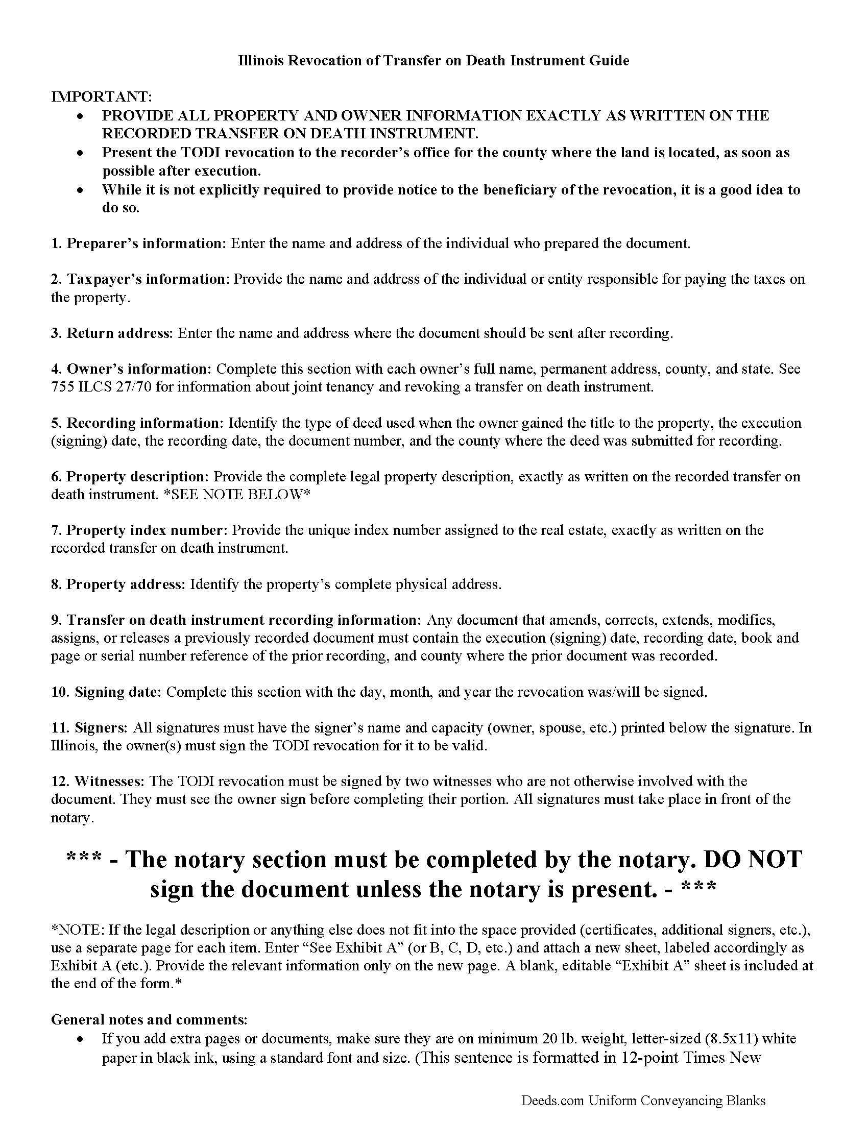 Calhoun County Transfer on Death Revocation Guide