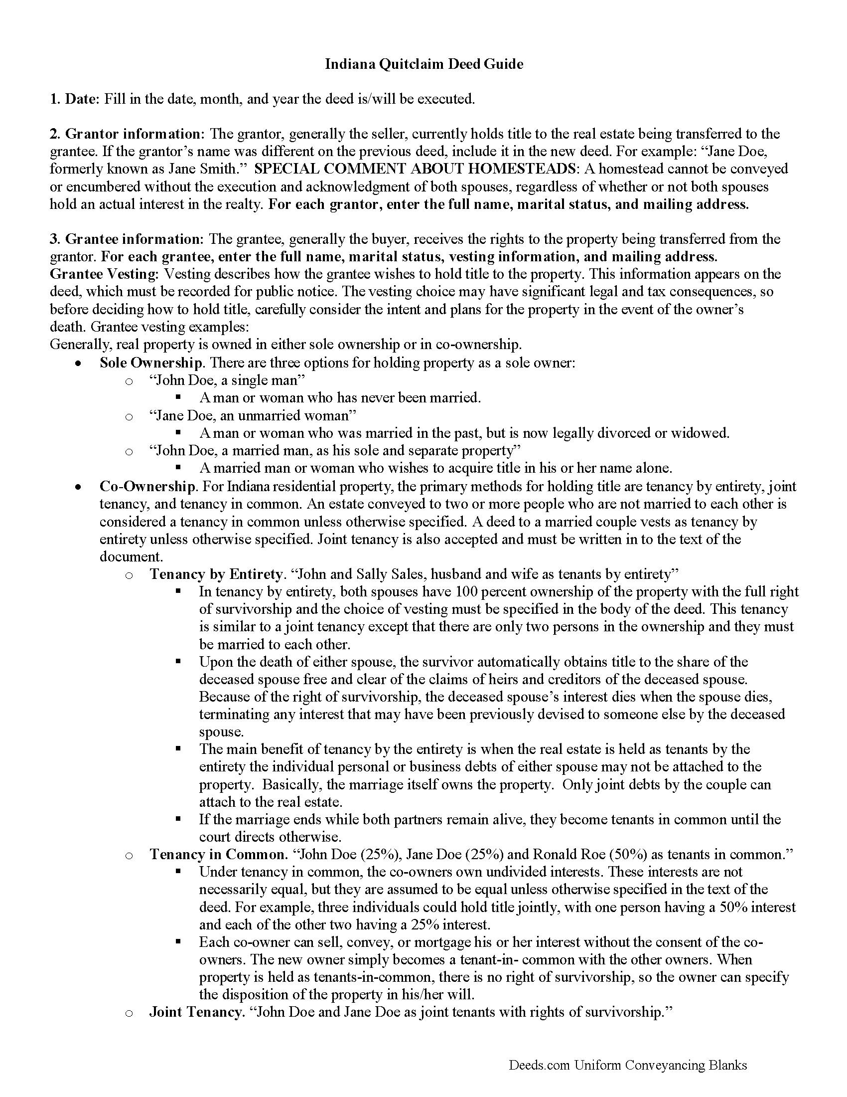 Warrick County Quitclaim Deed Guide