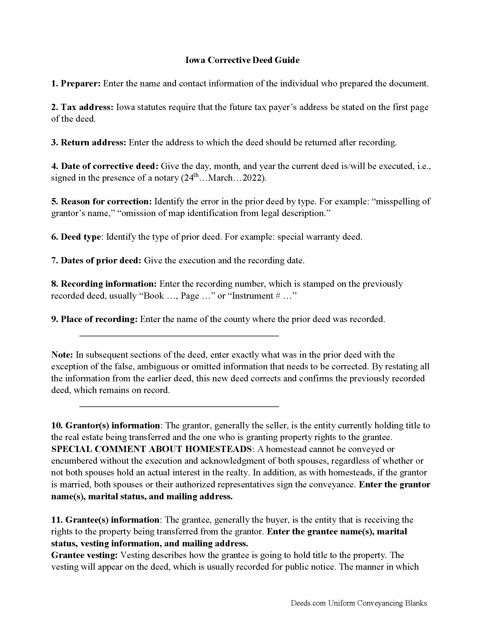 Page County Corrective Deed Guide