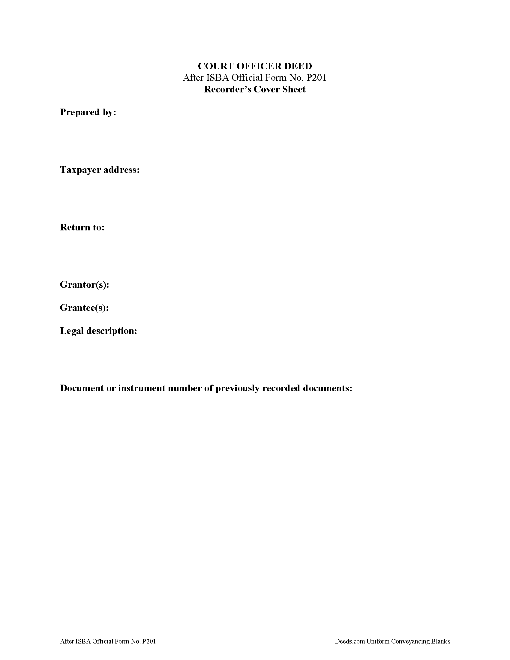 Court Officer Deed Form