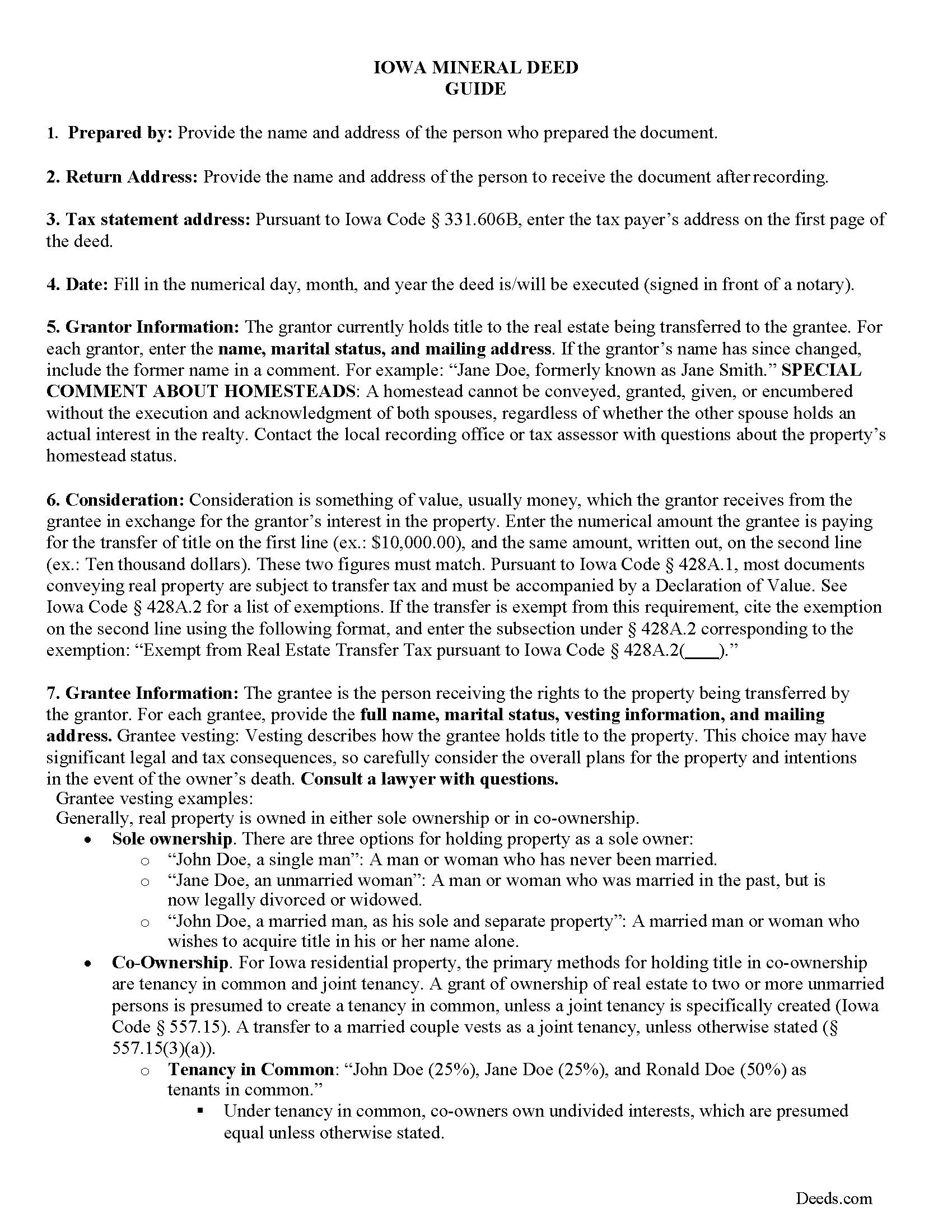 Clarke County Mineral Deed with Quitclaim Covenants Guide