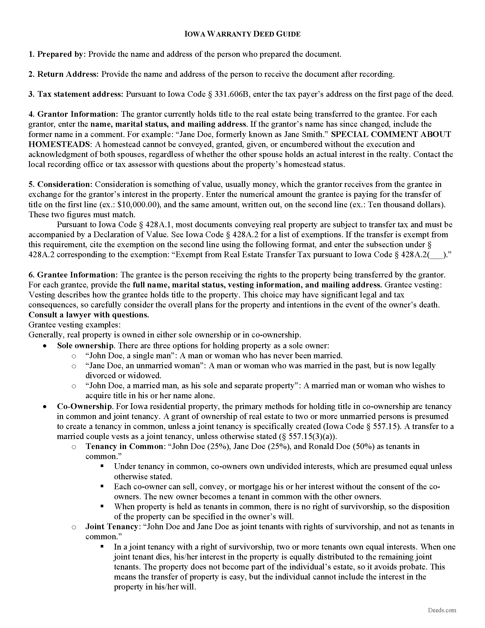 Page County Warranty Deed Guide