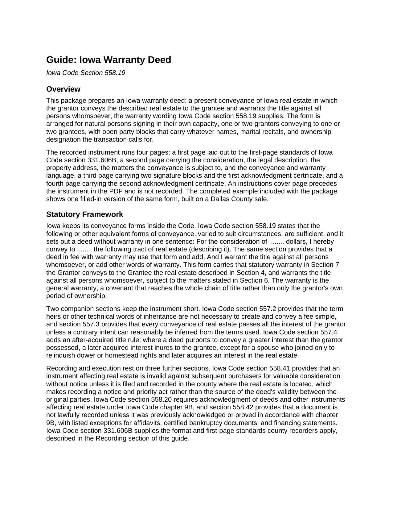 Greene County Warranty Deed Guide